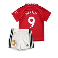 Manchester United Anthony Martial #9 Hjemmebanesæt Børn 2022-23 Kortærmet (+ Korte bukser)